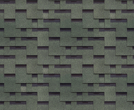 Гибкая черепица DÖCKE PIE Тетрис Зелёный