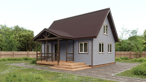 Фото крыши из коричневого ондулина