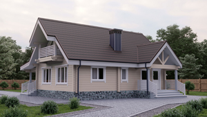 Фото крыши из коричневого ондулина черепица