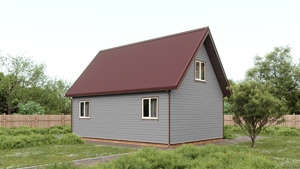 Фото крыши из красного ондулина