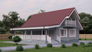 Фото крыши из красного ондулина черепица