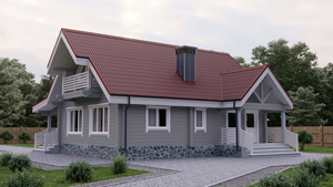 Фото крыши из красного ондулина черепица