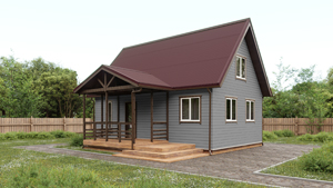 Фото крыши из красного ондулина