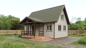 Фото крыши из зеленого ондулина