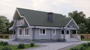 Фото крыши из зеленого ондулина черепица