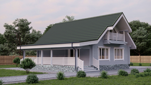 Фото крыши из зеленого ондулина черепица